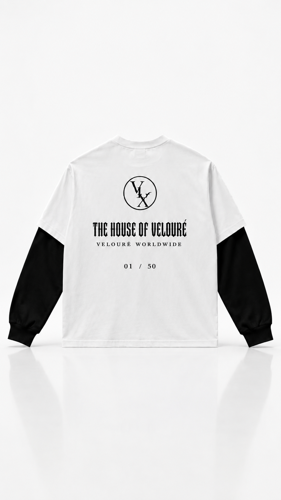 LuxLure Layered Long Sleeve— White/Black
