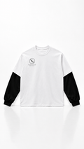 LuxLure Layered Long Sleeve— White/Black