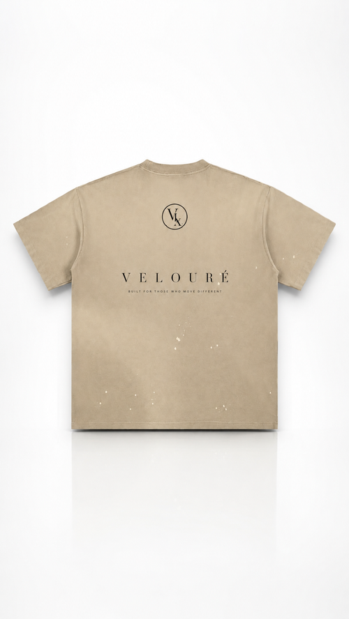 LuxLure Mineral-Wash Tee — Sand