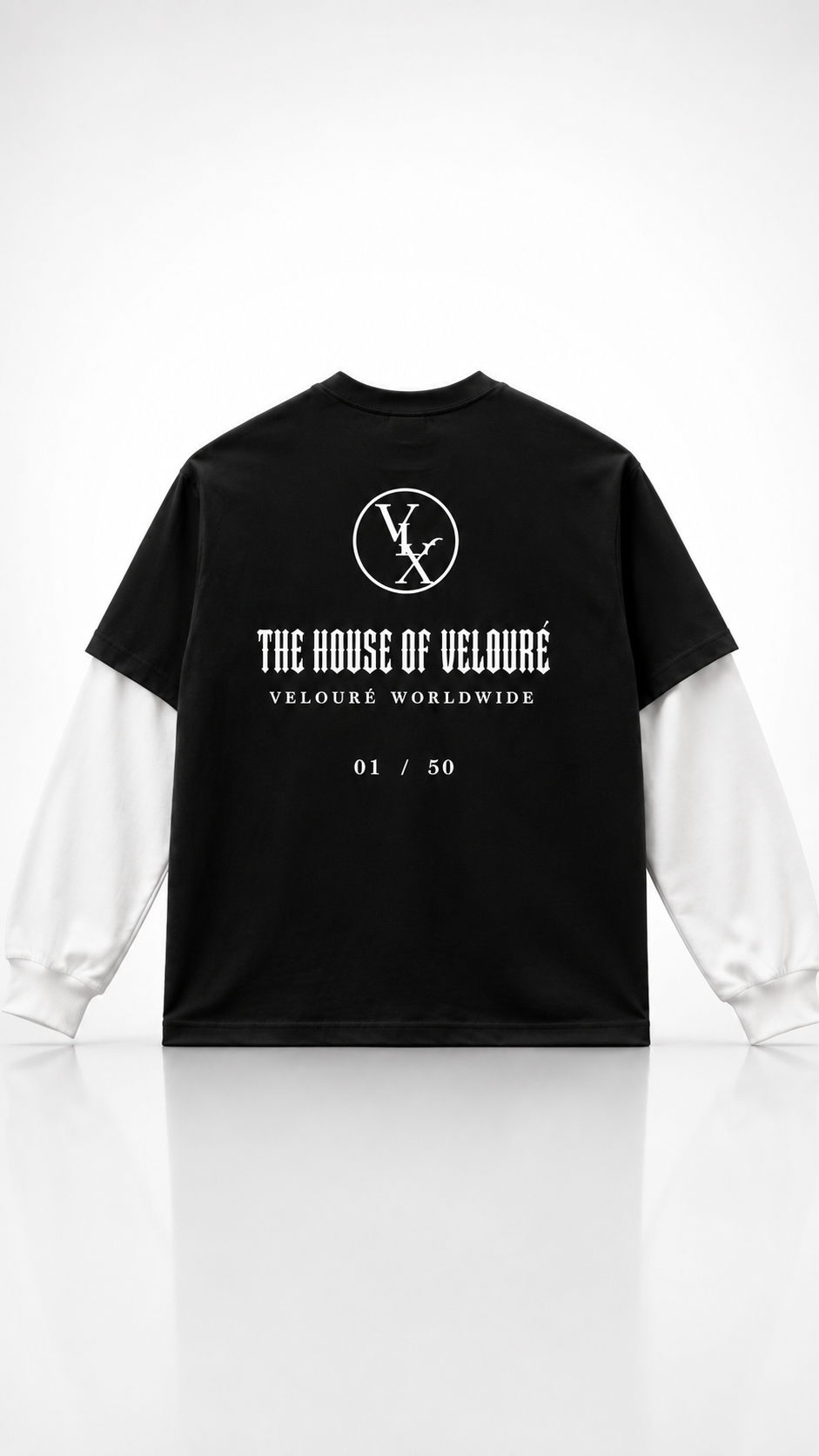LuxLure Layered Long Sleeve — Black /White