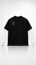 LuxLure Layered Long Sleeve — Black /White