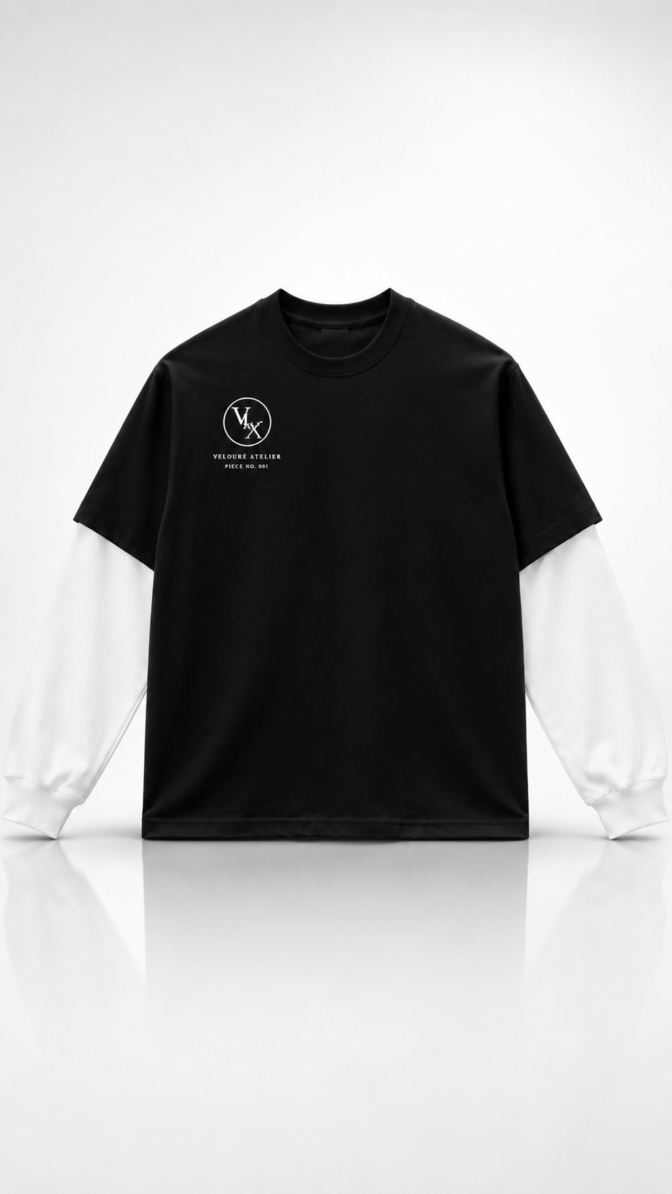 LuxLure Layered Long Sleeve — Black /White