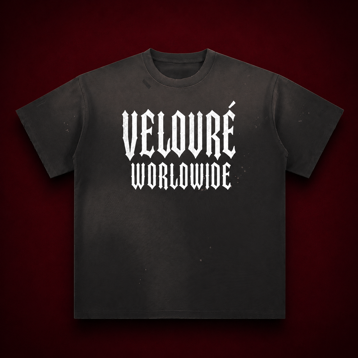 LuxLure Mineral-Wash Tee — Washed Charcoal
