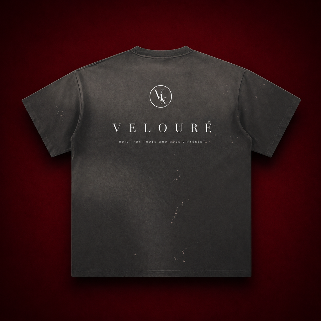 LuxLure Mineral-Wash Tee — Washed Charcoal