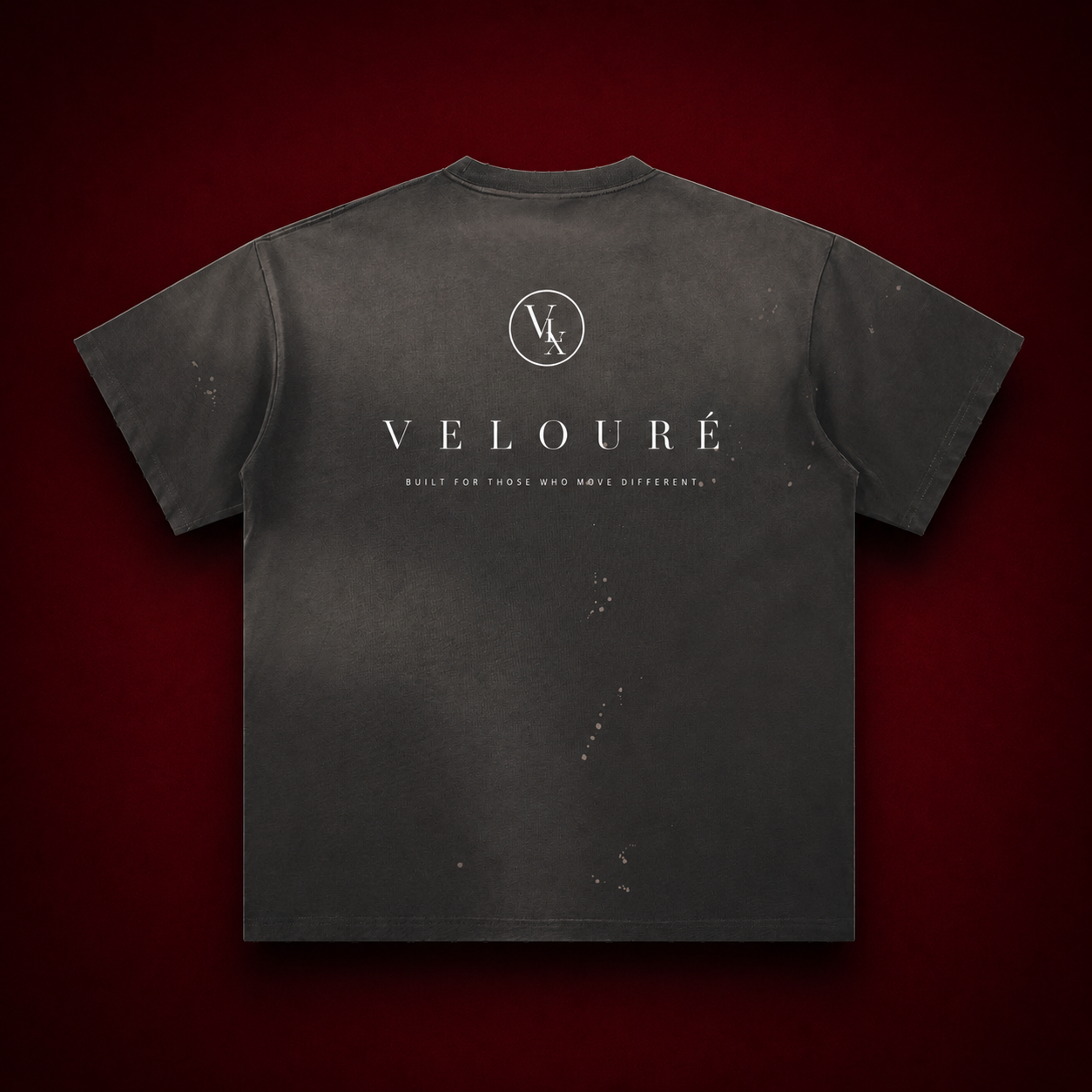LuxLure Mineral-Wash Tee — Washed Charcoal